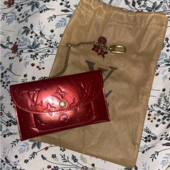 Louis Vuitton Red Wallet with Charms - Picture 1 of 8